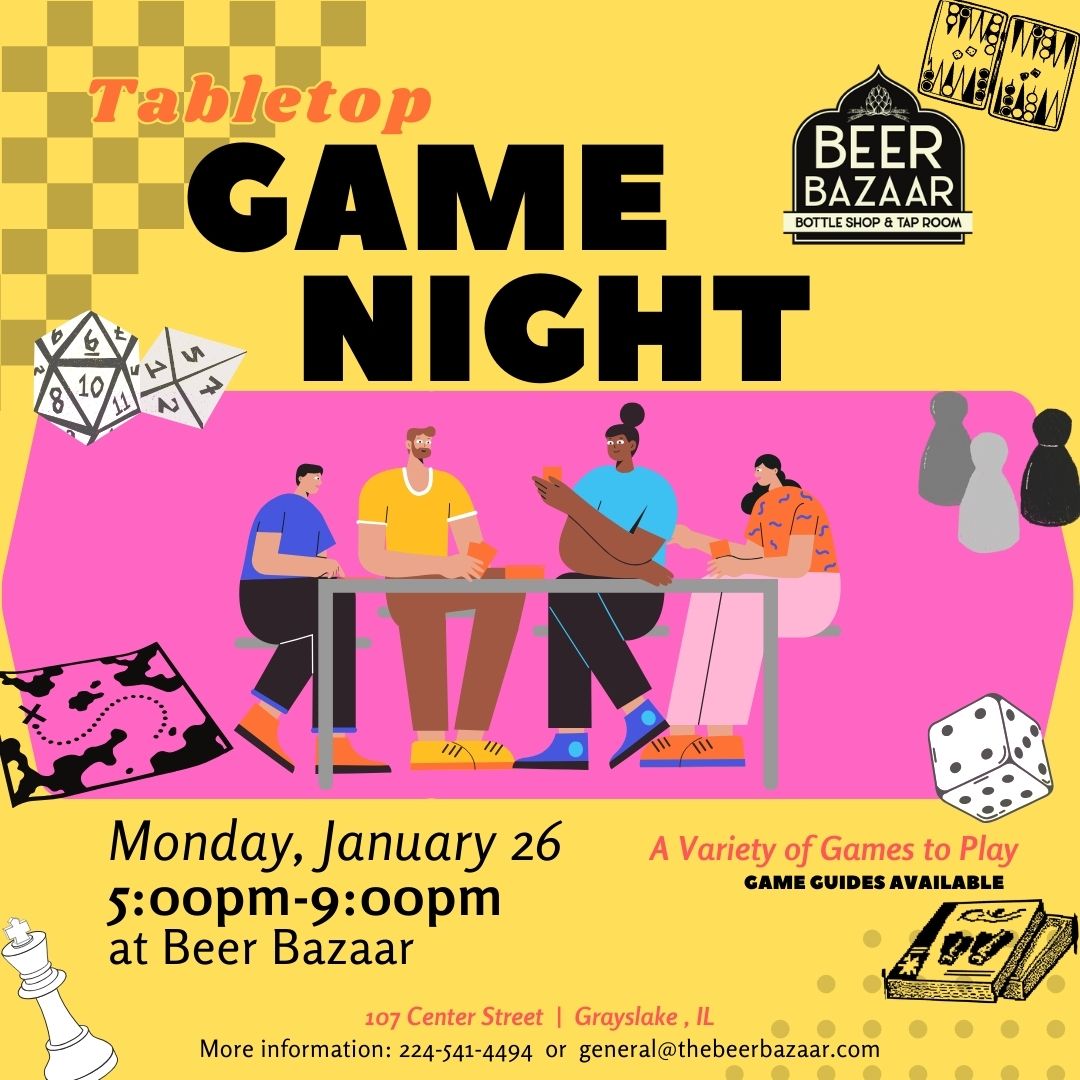 Game Night at Beer Bazaar | Table Top Mondays